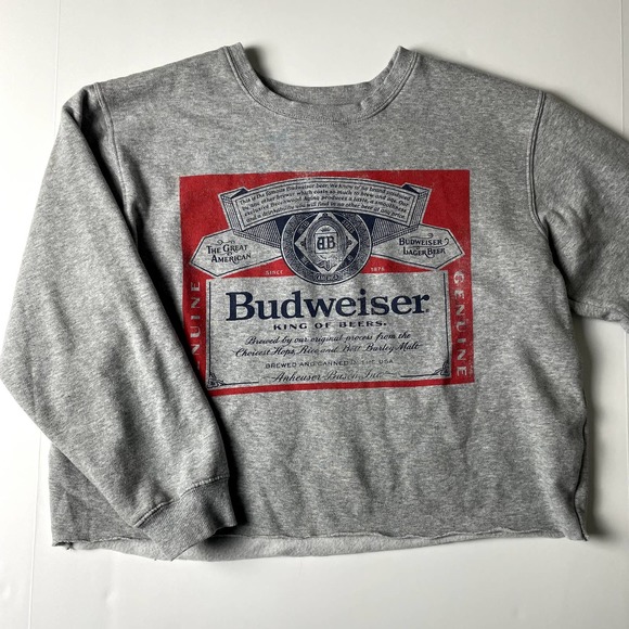 brew city Sweaters - Budweiser Crop Top Sweater